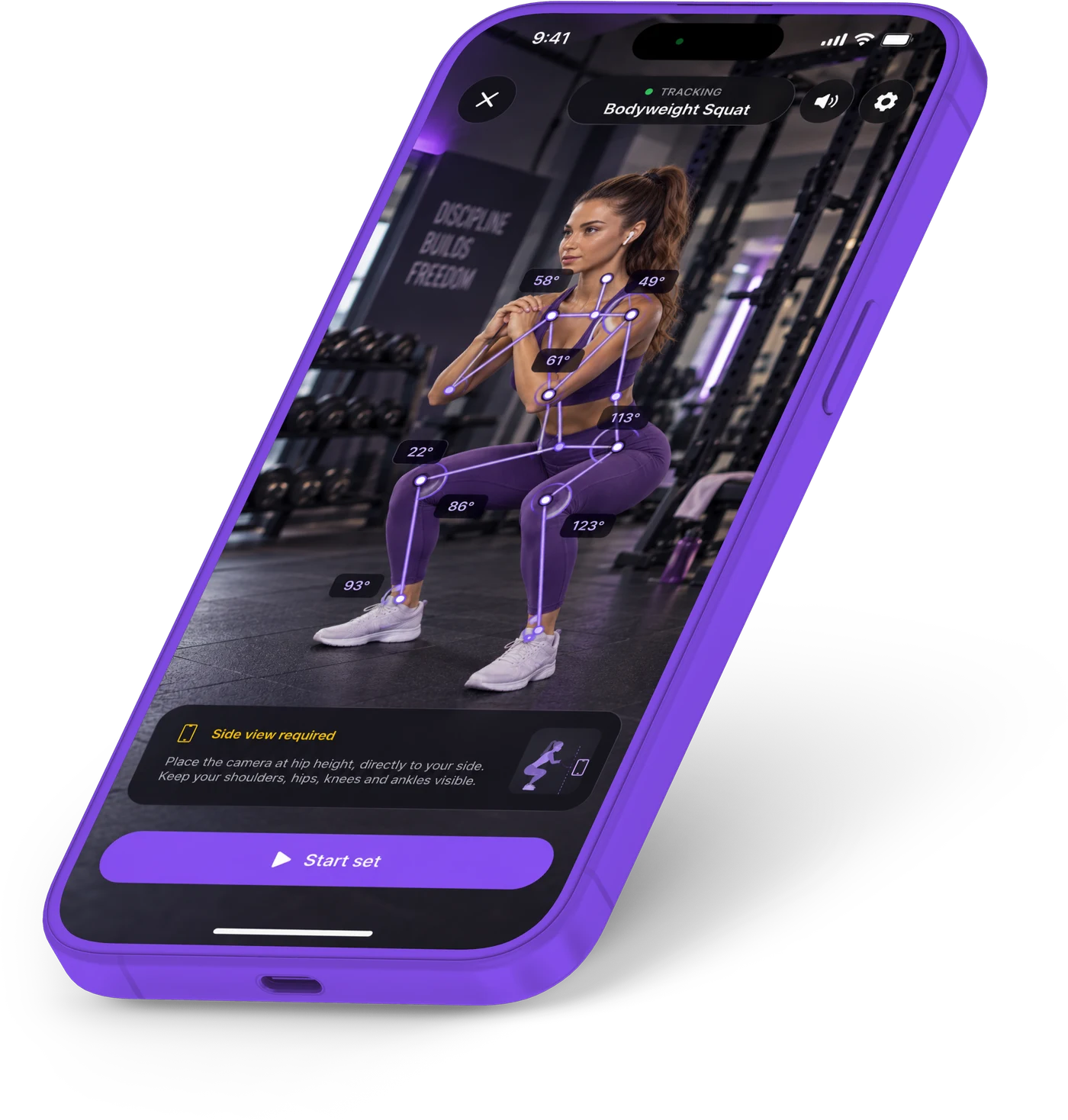 JINVO camera training with body tracking and rep feedback