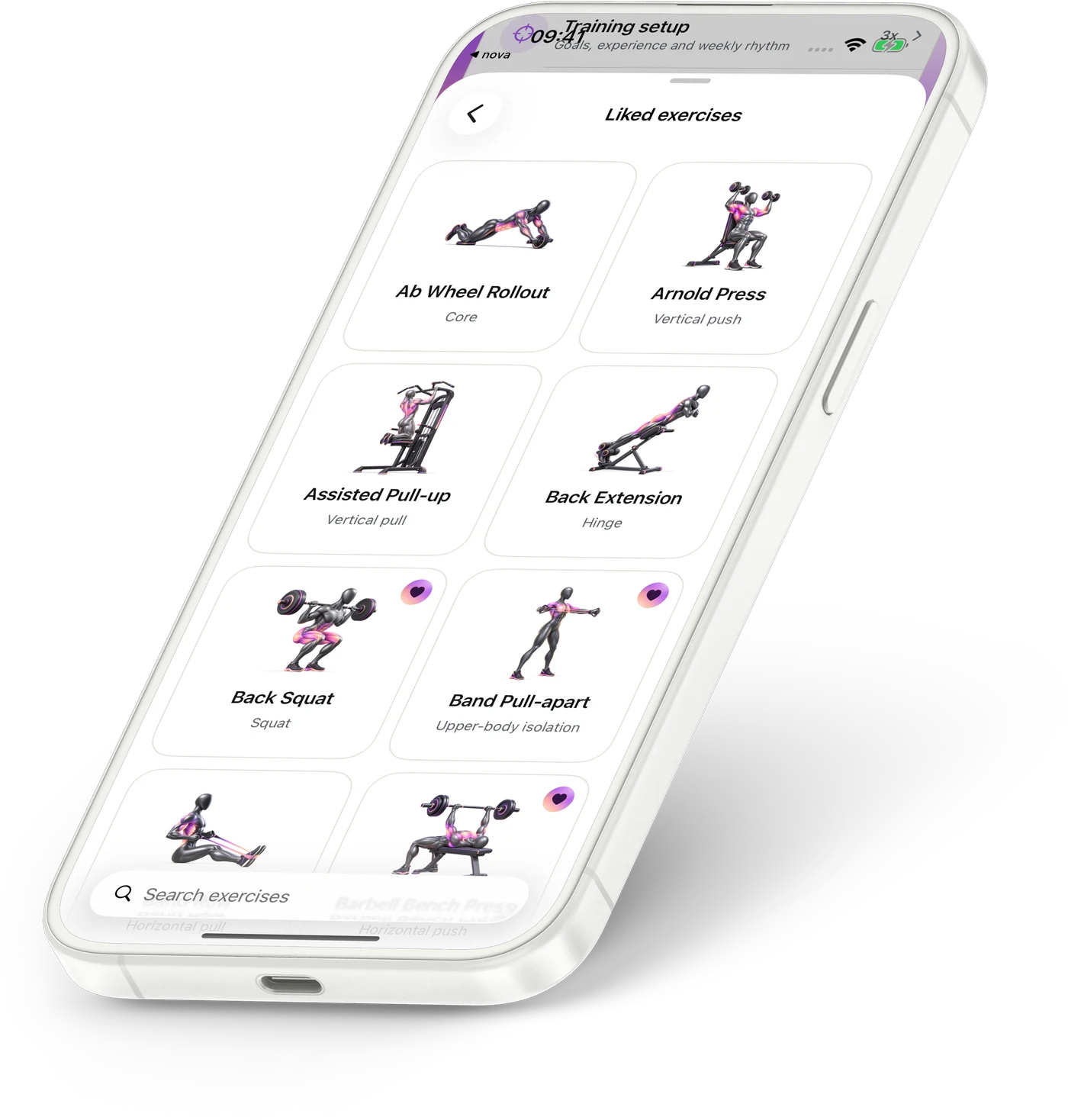 JINVO liked and disliked exercise preferences